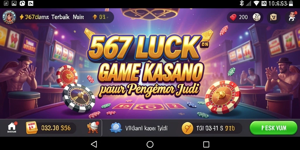 Screenshot gameplay 567LUCK menampilkan suasana Kasino yang menyenangkan.