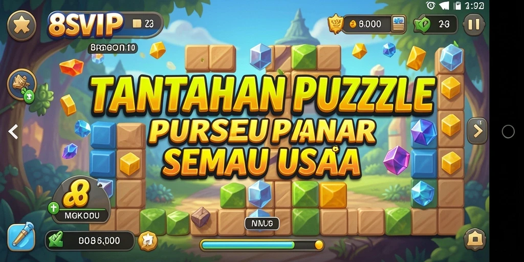 Screenshot gameplay 8SVIP yang menampilkan tantangan puzzle menarik.