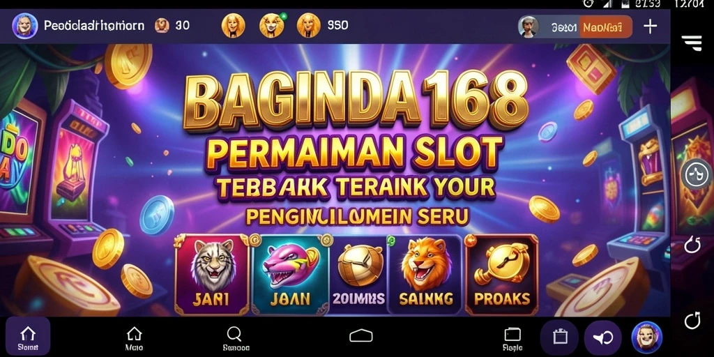 Screenshot gameplay BAGINDA168 menampilkan putaran slot yang menarik dan penuh warna.