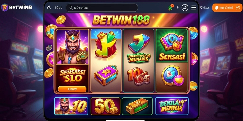 Tampilan gameplay Slot BETWIN188 yang menarik dan penuh warna.