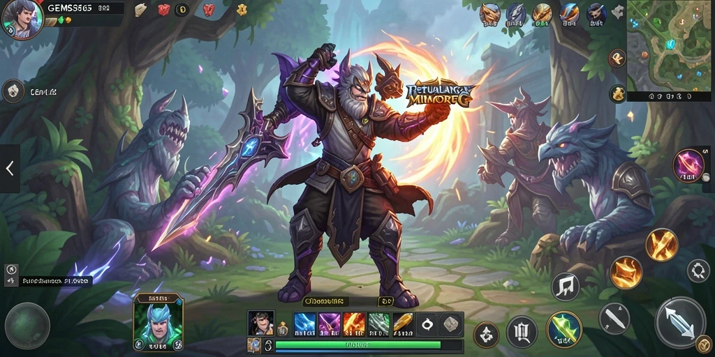 Tampilan gameplay GEMS365 yang menakjubkan di dunia MMORPG.
