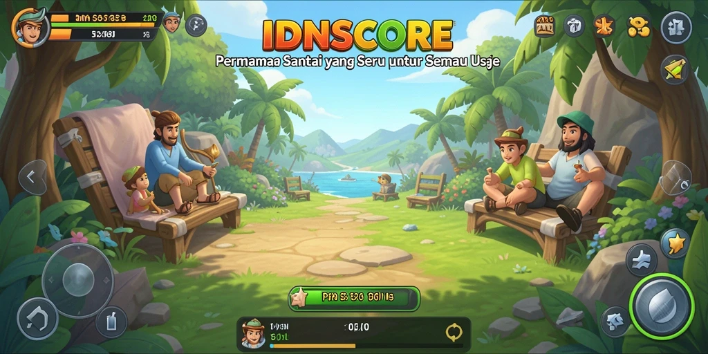 Screenshot gameplay IDNSCORE menampilkan keseruan dalam permainan casual.