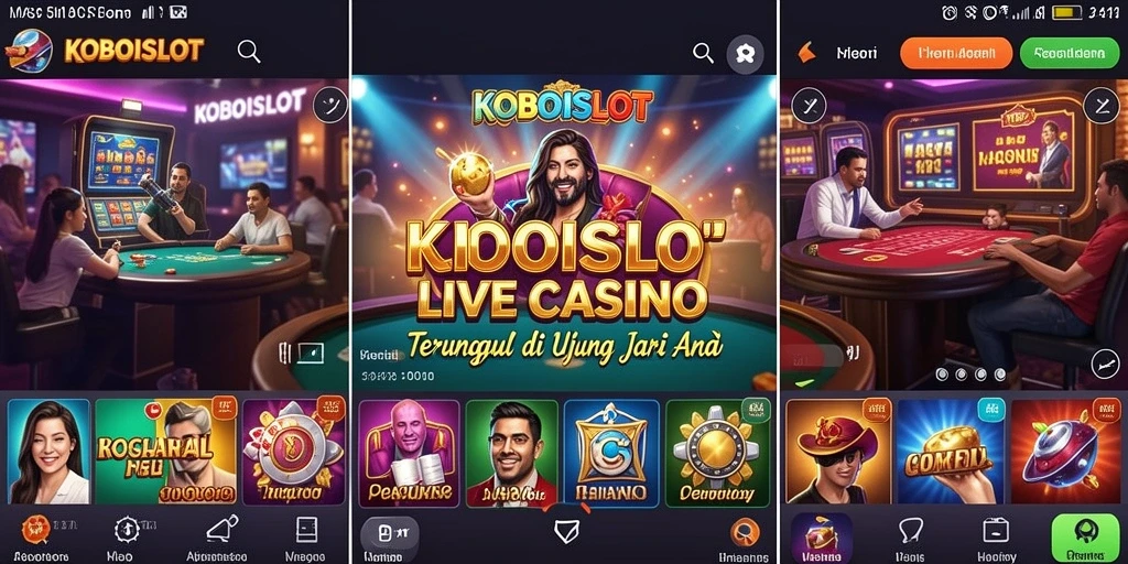 Tampilan gameplay mendebarkan di KOBOISLOT Live Casino.