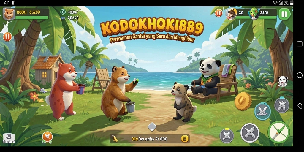 Tampilan gameplay KODOKHOKI889 yang menghibur dan penuh warna.