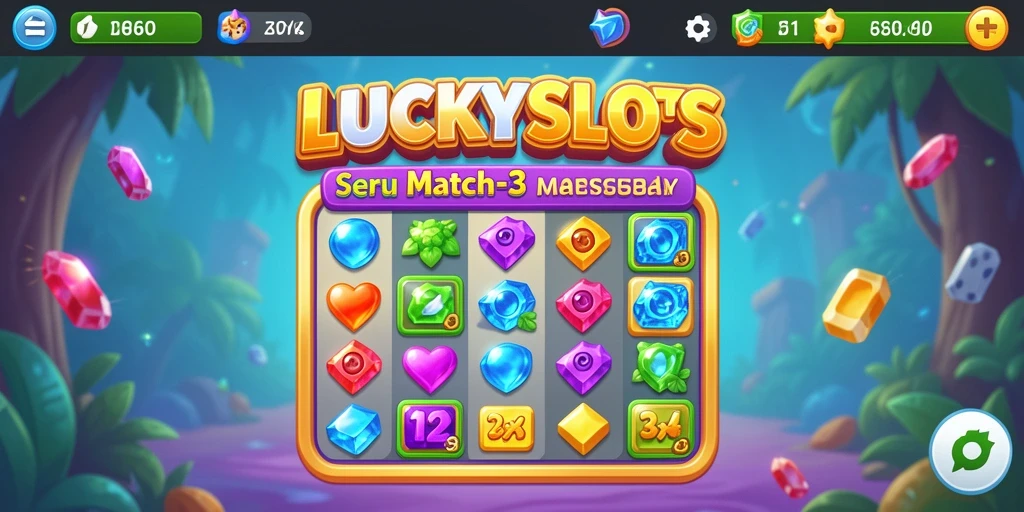Tampilan gameplay menarik dalam LUCKYSLOTS dengan grafis cerah.