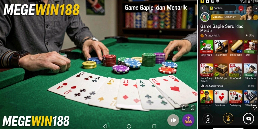 Tampilan seru gameplay Gaple di MEGEWIN188 yang memikat perhatian.