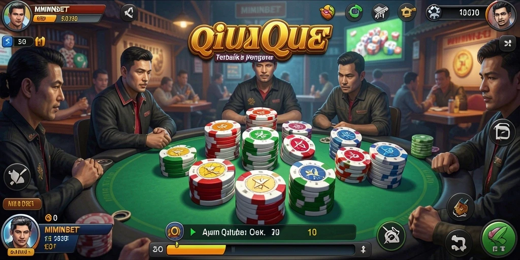 Tampilan gameplay QiuQiu di MIMINBET yang seru dan menegangkan.