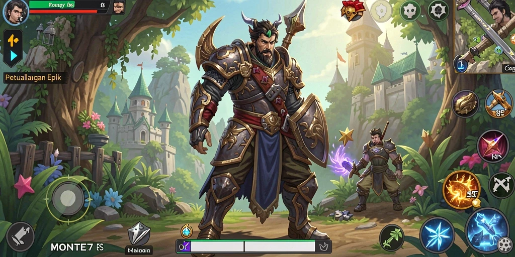 Tampilan gameplay RPG MONTE77 yang menegangkan dan mendebarkan.