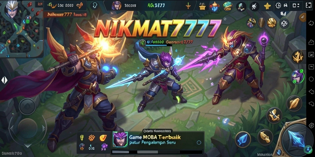Tampilan seru dari gameplay <strong>NIKMAT777</strong> saat pertempuran antar tim.