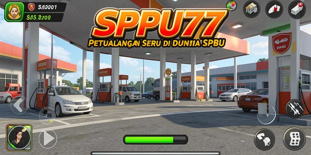 Tampilan gameplay SPBU77 yang seru dengan grafis memukau.