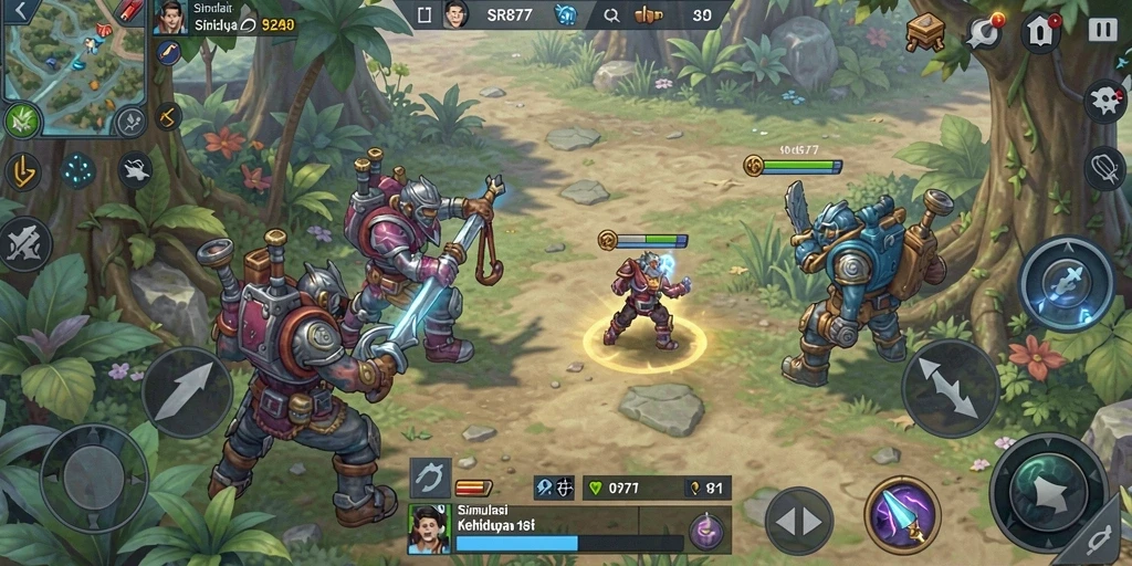 Screenshot utama SR877 menampilkan gameplay simulasi yang mendebarkan.
