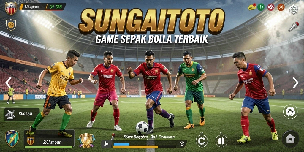 Tampilan gameplay menegangkan dari SUNGAITOTO saat bertanding di lapangan.