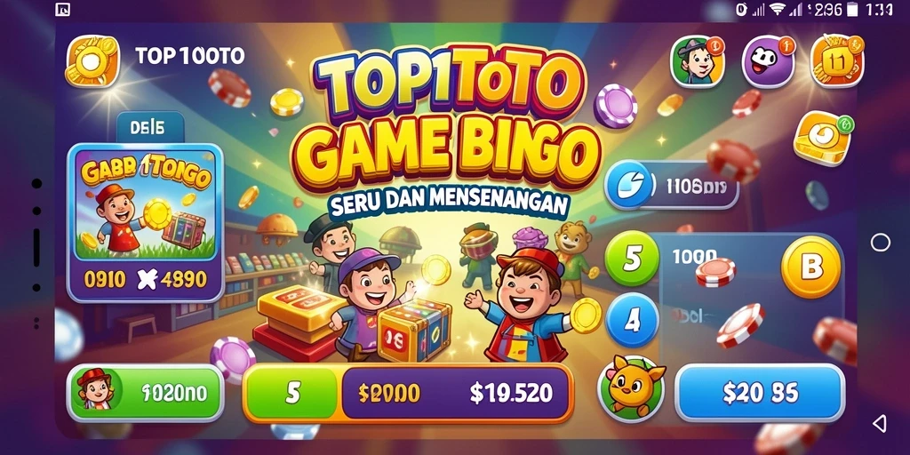 Tampilan utama gameplay Bingo di aplikasi TOP1TOTO.