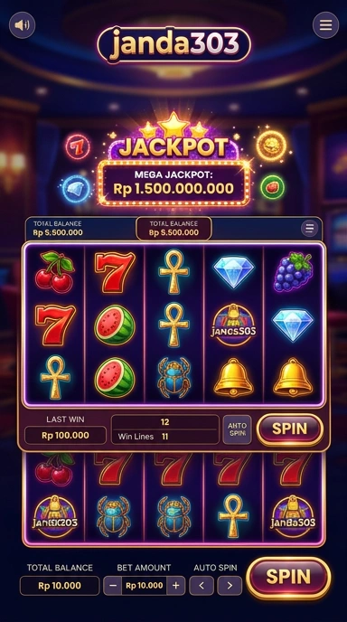 Tampilan antarmuka janda303 yang intuitif dan mudah digunakan.